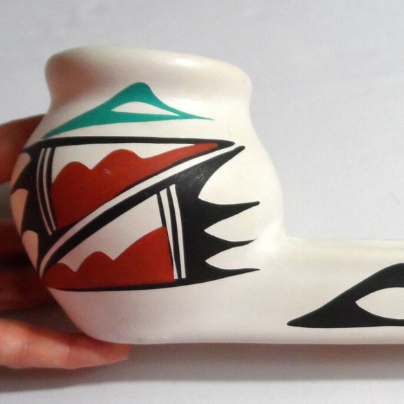 Vintage SOUTHWESTERN Business Card Pen Pencil Holder New Mexico Pottery Jemez NM - Picture 4 of 10